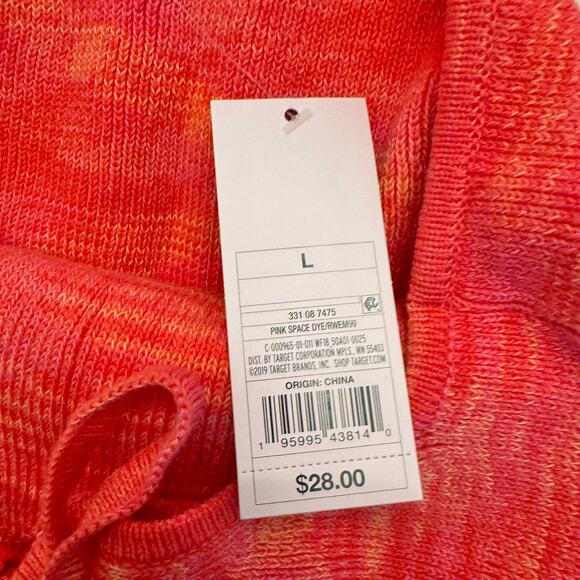 Wild Fable Pink Space Dye Sweater Knit Halter Dress Large NWT - Picture 6 of 13